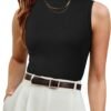 Womens Wool Blend Sweater Soft Turtleneck All-Season Casual Tank 2025