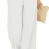 038fa398b13741f68522322a99a3fba2 Women Flowy Pants Drawstring Waist Wide Leg Palazzo Beach Pants Loose Fit with Pockets