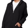 Mens Zip-up Hoodie. Ecosmart Fleece Full-zip Hoodie for Men. Hooded Sweatshirt
