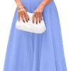Spring Casual Dresses for Women 2025 Summer Business Work Midi Sleeveless A Line Pleated Cocktail Dress