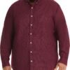 Men's Big and Tall Long-Sleeve Traveler No-Iron Button-Front Shirt