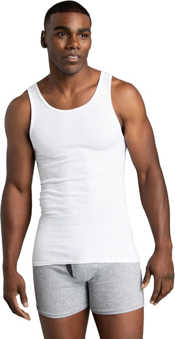 Men's Sleeveless Tag Free Moisture Wicking Tank A-Shirt