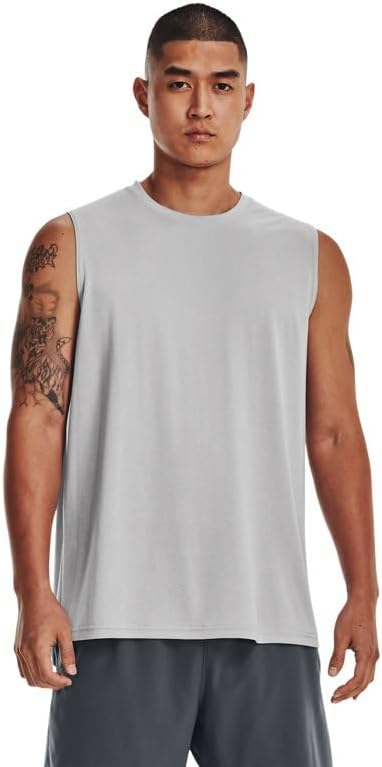 169a32d2b31c4a589b561c6c2c84ce13 Men's Team Tech Slvls Loose Grey Short Sleeve Shirt