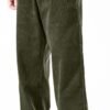Mens Corduroy Pants Baggy Wide Leg Casual Elastic Waist Drawstring Loose Fit Sweatpants