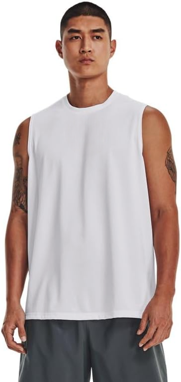 21ba0c97acdc4025bad52bb1182bff3f Men's Team Tech Slvls Loose Grey Short Sleeve Shirt