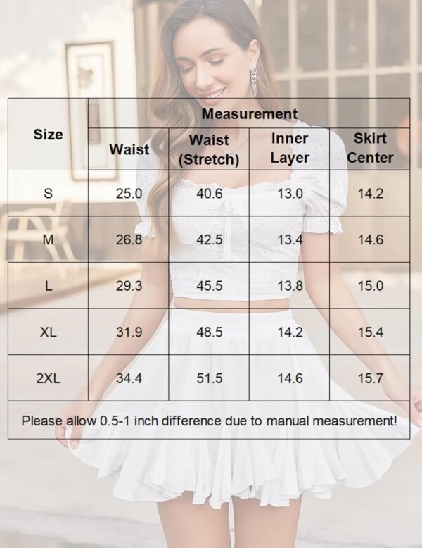 Women's Pleated Skater Skirt Basic Casual High Waisted Ruffles Flared Mini Lingerie Skirts