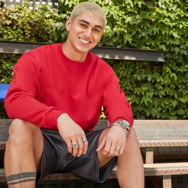 Men's Ecosmart Fleece Sweatshirt. Pullover Crewneck Sweatshirt. Big & Tall. 1 or 2 Pack