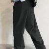 Men's Slacks Wide Leg Baggy Dress Pants Casual Lightweight Trousers with Pockets