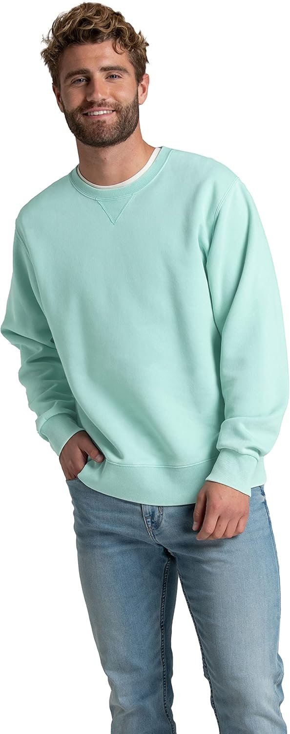 Men's Eversoft Fleece Crewneck Sweatshirts. Moisture Wicking & Breathable. Sizes S-4x