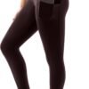 High Waisted Leggings with Pockets Women. Full Length Capri Buttery Soft Stretchy Yoga Pants