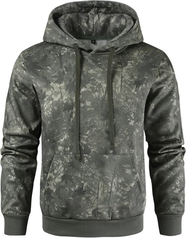 Men's Camo Outfitter Fleece Hoodie Pullover Long Sleeve Casual Sweatshirt with Pocket