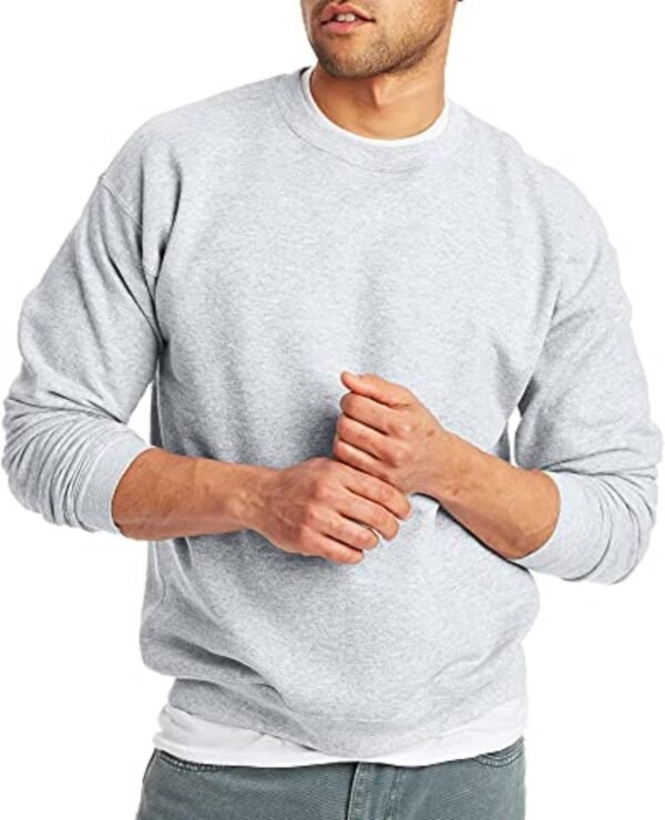 Men's Ecosmart Fleece Sweatshirt. Pullover Crewneck Sweatshirt. Big & Tall. 1 or 2 Pack