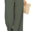 49a64cc8942b468c9ba6eabbb12e63ac Women Flowy Pants Drawstring Waist Wide Leg Palazzo Beach Pants Loose Fit with Pockets