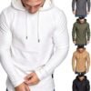 58402b6280f846cab01a277396f04b89 Mens Fashion Athletic Hoodies Sport Sweatshirt Solid Color Fleece Pullover