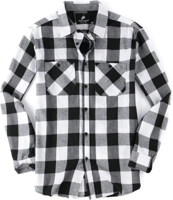 Mens Button Down Shirts Flannel Shirt Long Sleeve