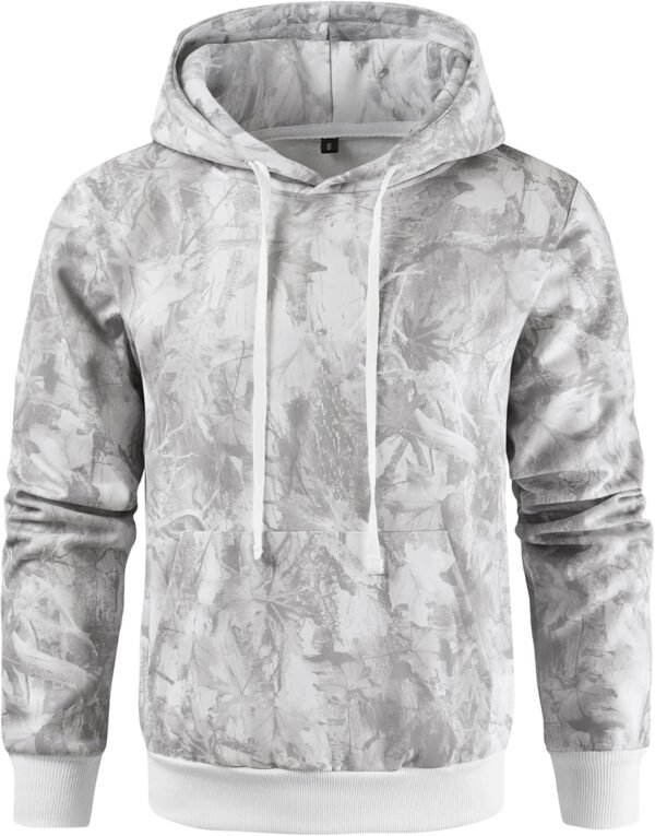 Men's Camo Outfitter Fleece Hoodie Pullover Long Sleeve Casual Sweatshirt with Pocket