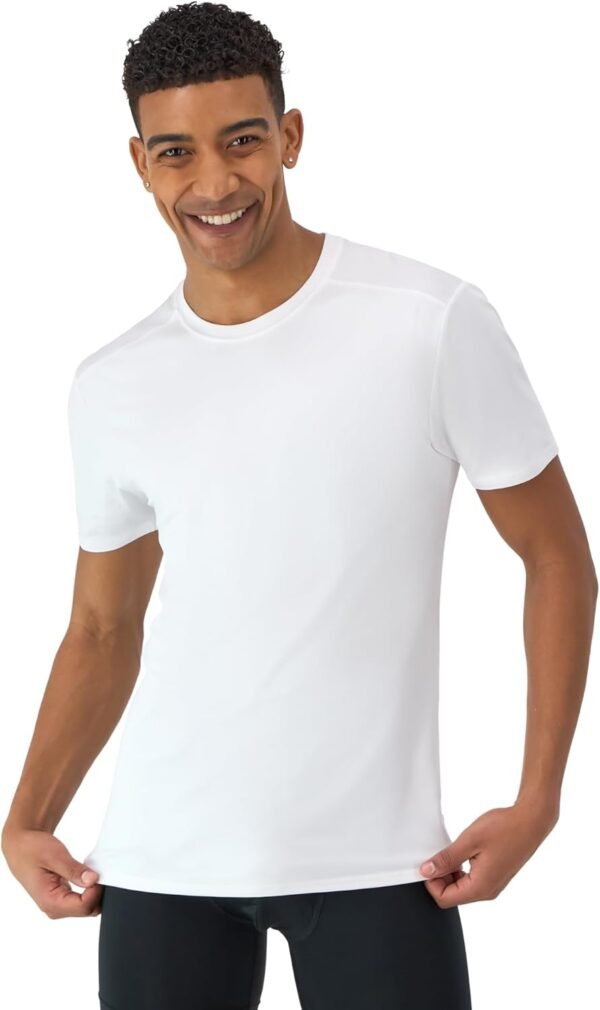 Men's Moves Breathable Mesh Back T-Shirt. X-Temp Moisture-Wicking Tee. White or Black/Grey. 3-Pack