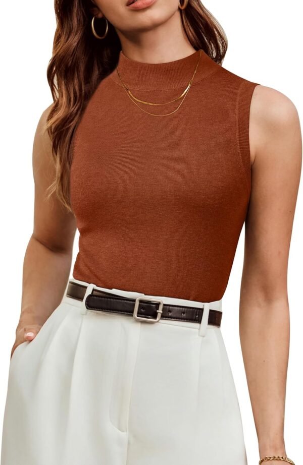 Womens Wool Blend Sweater Soft Turtleneck All-Season Casual Tank 2025