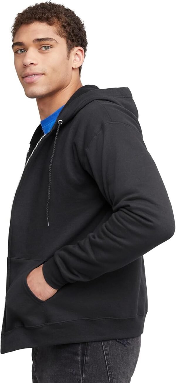 Mens Zip-up Hoodie. Ecosmart Fleece Full-zip Hoodie for Men. Hooded Sweatshirt