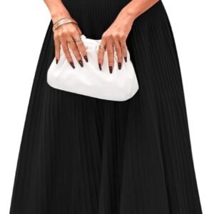 Spring Casual Dresses for Women 2025 Summer Business Work Midi Sleeveless A Line Pleated Cocktail Dress