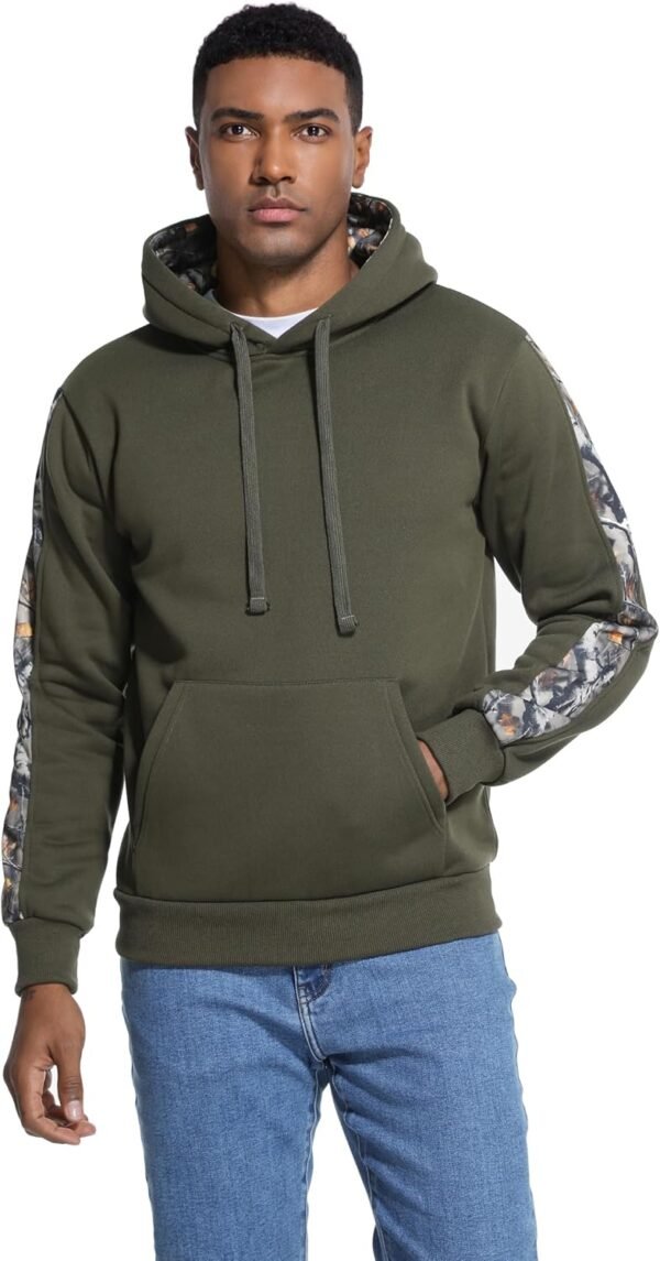 Men's Camo Outfitter Fleece Hoodie Pullover Long Sleeve Casual Sweatshirt with Pocket