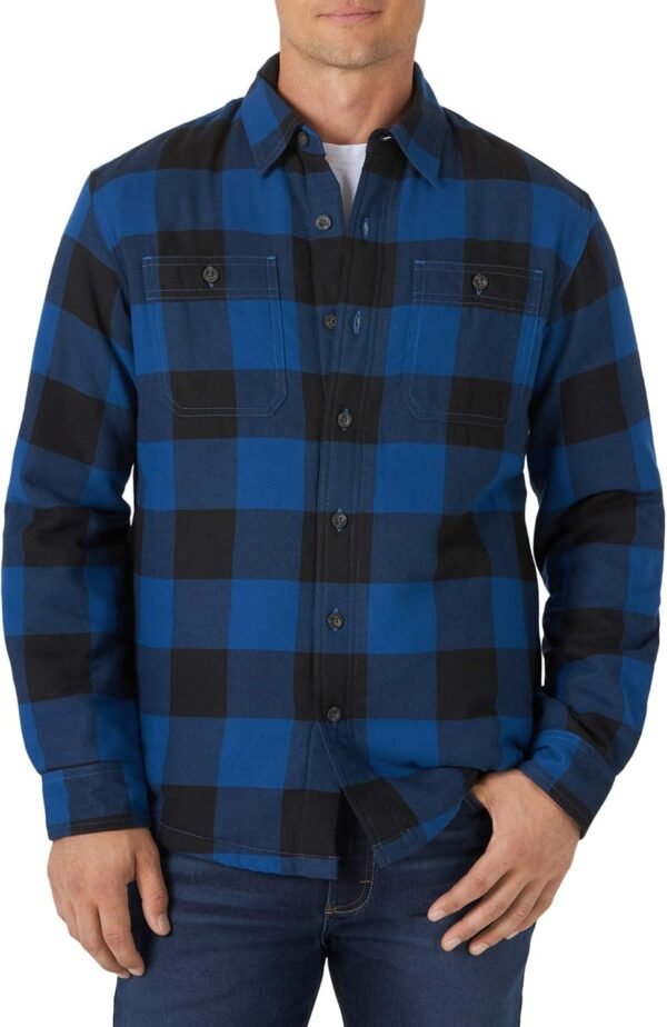 859dbfccc2064ecbb64cbb2636ea9d24 Men's Long Sleeve Sherpa Lined Shirt Jacket