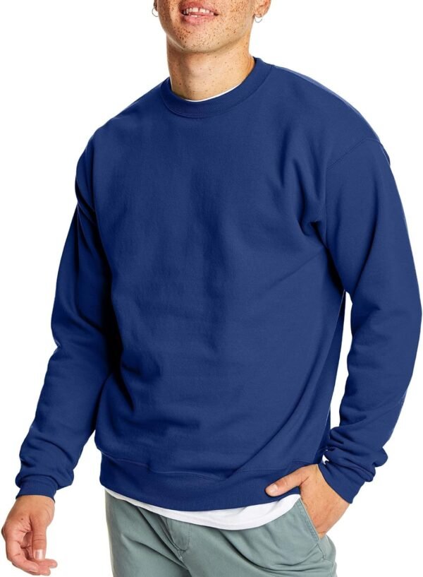 Men's Ecosmart Fleece Sweatshirt. Pullover Crewneck Sweatshirt. Big & Tall. 1 or 2 Pack