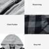 3 Pack Men's Flannel Hoodie Shirts Long Sleeve Casual Vintage Button Down Plaid Shirt Jacket with Pocket