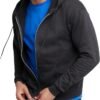 Mens Zip-up Hoodie. Ecosmart Fleece Full-zip Hoodie for Men. Hooded Sweatshirt