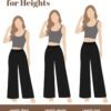 a33f12072fff45b1b8c1836ae782156f Women Flowy Pants Drawstring Waist Wide Leg Palazzo Beach Pants Loose Fit with Pockets