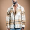 a6d5ab2cbc264305894afff3d784f7d4 Men's Flannel Shirts Casual Button Down Plaid Shirt Jacket Long Sleeve Fleece Shacket with Pockets