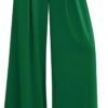 a7ec3ea6ee4f4564abd399e5e1f70b36 Womens Fall Wide Leg Trousers 2025 High Elastic Waist Loose Pleated Long Flowy Palazzo Work Pants with Pockets