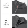 a889eb7150324f47a88009c1c8d3b63f Men's Sweaters 1/4 Zip Cotton Sweater Pullover Polo Sweaters Striped Fall Winter Warm Sweatshirts