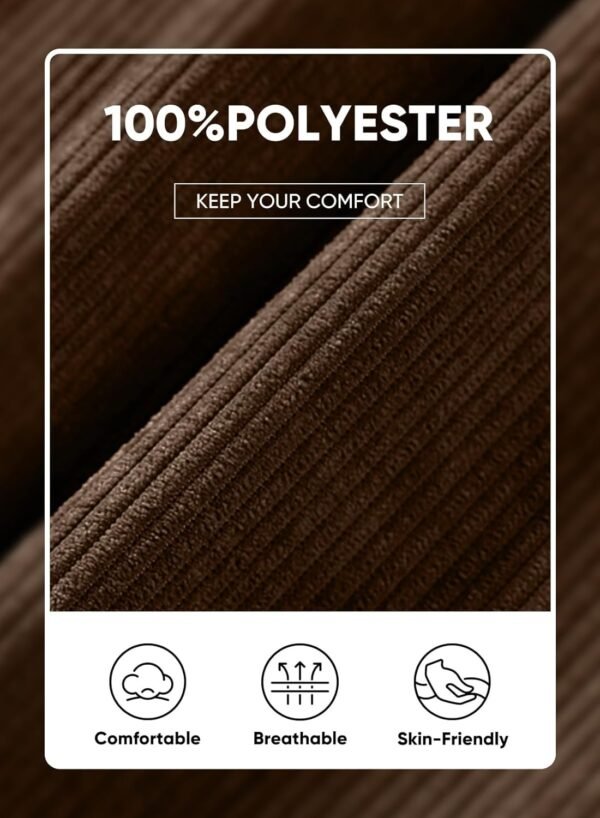 a9981ec5034b4fcda984b6807f5e37d8 Mens Corduroy Joggers Pants Casual Cargo Pants Drawstring Elastic Waist Baggy Tapered Sweatpants with Pockets