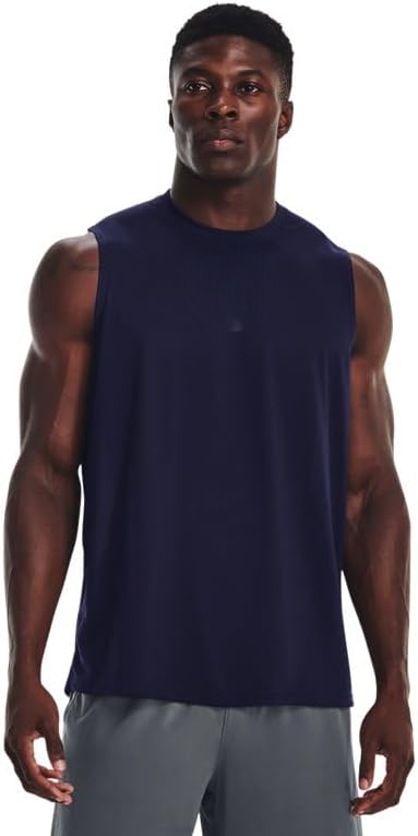 aa0e00620ec545b0a41ff6ded5cbfe60 Men's Team Tech Slvls Loose Grey Short Sleeve Shirt