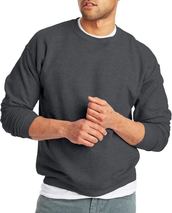 Men's Ecosmart Fleece Sweatshirt. Pullover Crewneck Sweatshirt. Big & Tall. 1 or 2 Pack