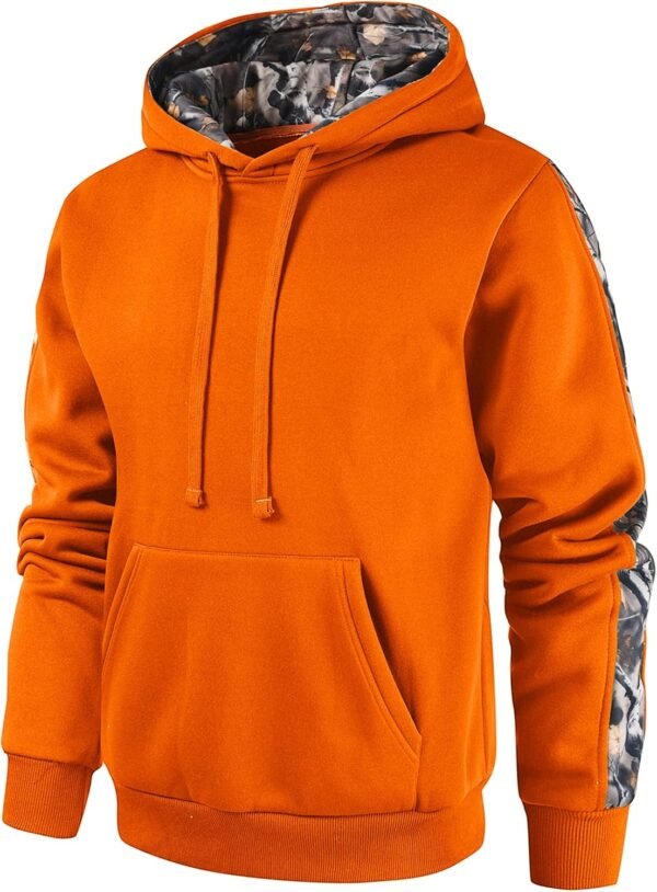 Men's Camo Outfitter Fleece Hoodie Pullover Long Sleeve Casual Sweatshirt with Pocket