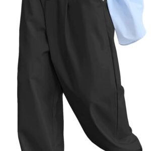 adbd74020bbf49df9c8aadabf1390771 Men's Slacks Wide Leg Baggy Dress Pants Casual Lightweight Trousers with Pockets