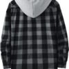 3 Pack Men's Flannel Hoodie Shirts Long Sleeve Casual Vintage Button Down Plaid Shirt Jacket with Pocket