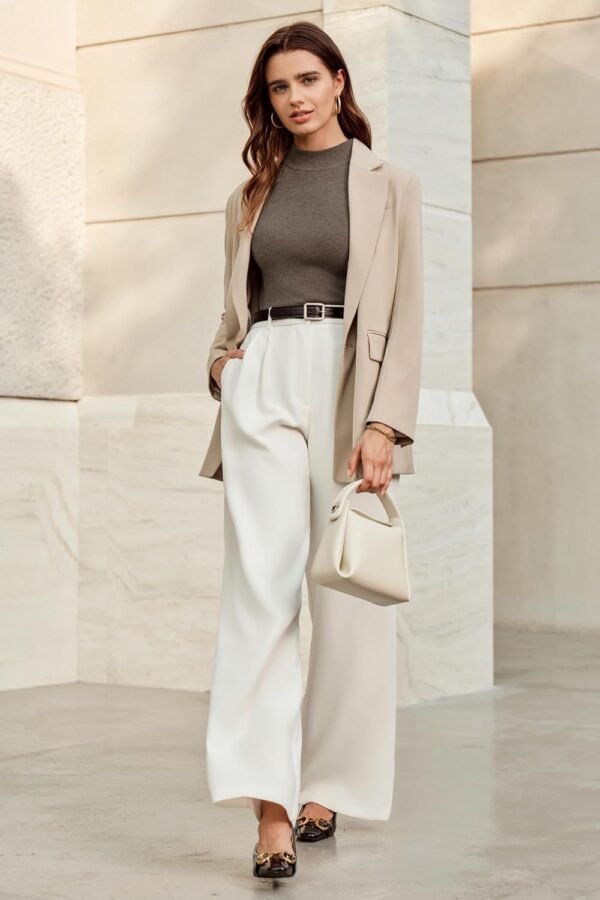 Womens Wool Blend Sweater Soft Turtleneck All-Season Casual Tank 2025