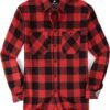 Mens Button Down Shirts Flannel Shirt Long Sleeve