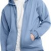 Mens Zip-up Hoodie. Ecosmart Fleece Full-zip Hoodie for Men. Hooded Sweatshirt