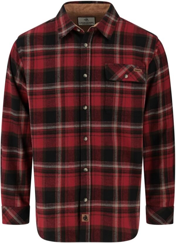 Legendary Whitetails Men's Flannel Shirt Long Sleeve Button Down 100% Cotton