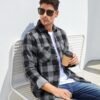 Mens Button Down Shirts Flannel Shirt Long Sleeve