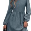 Women's Fall Sweater Dresses with Pockets Crew Neck Long Sleeve A-Line Dresses for Women 2025 Casual Winter Dresses