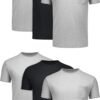 Men's Pocket T-Shirt Pack. 6-Pack. Cool & Breathable Cotton Tees. Stay-Tucked Undershirts for Men
