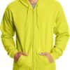 Mens Zip-up Hoodie. Ecosmart Fleece Full-zip Hoodie for Men. Hooded Sweatshirt