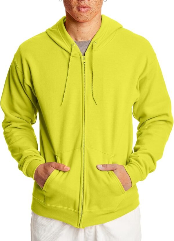 Mens Zip-up Hoodie. Ecosmart Fleece Full-zip Hoodie for Men. Hooded Sweatshirt