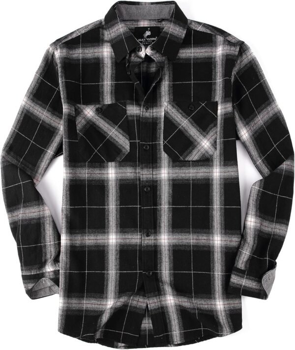 Mens Button Down Shirts Flannel Shirt Long Sleeve